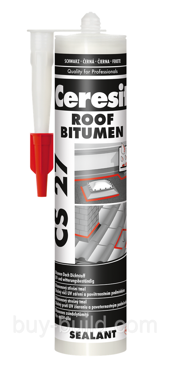 Бітумний покрівельний герметик Ceresit CS 27 280 мл, фото 1