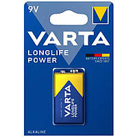 Батарейка щелочная Varta Longlife Power 9V 6LR61 крона (блистер)