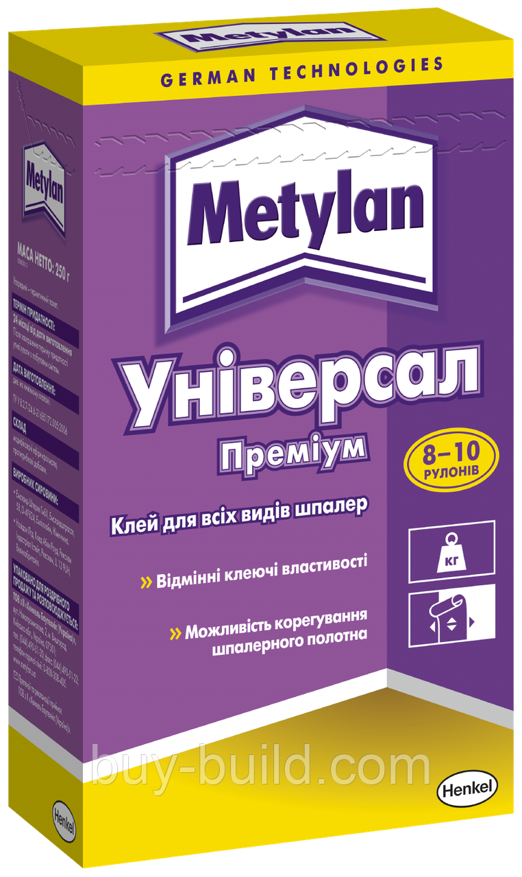 Клей для шпалер Metylan Універсал 250г