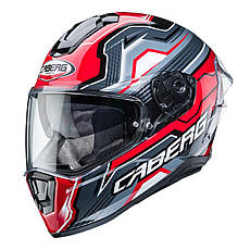 МОТОШОЛОМ ЗАКРИТИЙ CABERG DRIFT EVO LB29 КОЛІР ЧОРНИЙ / СІРИЙ / ЧЕРВОНИЙ