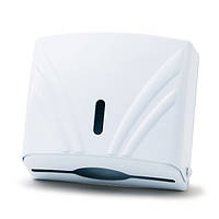 Диспенсер для паперових рушників 3-складання білий пластик