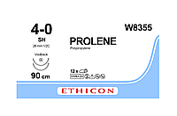 Хирургическая нить Ethicon Пролен (Prolene) 2/0, длина 75 см, 2 кол. иглы 26 мм, W8355