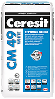 Клей для плитки Ceresit CM 49 WHITE S2 Premium Flexible 20кг