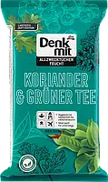 Denkmit Feuchte Allzwecktücher Koriander Вологі серветки для швидкого очищення з ароматом зеленого чаю 50 шт