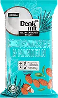 Denkmit Feuchte Allzwecktücher Mandel Вологі серветки для швидкого очищення з ароматом кокосу 50 шт