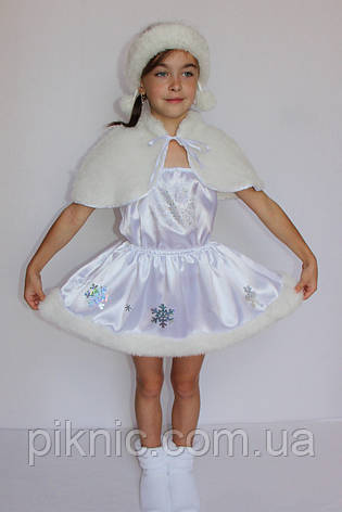 Дитячий карнавальний костюм Сніжинки для дівчинки 5,6 років, фото 2