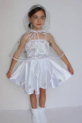 Дитячий новорічний костюм Сніжинки для дівчинки 3,4,5,6 років, фото 2