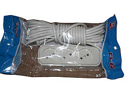 Подовжувач без заземлення 3 гнізда 8м ТМ FLBI