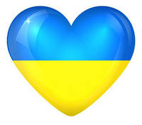 Аппликация термо для одежды Сердце Украина
