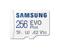 Карта памяти Samsung 256GB EVO PLUS 130MB/S MICROSDXC UHS-I U3 4K V30 A2 + SD адаптер