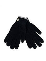 Мужские черные зимние перчатки, двухслойные