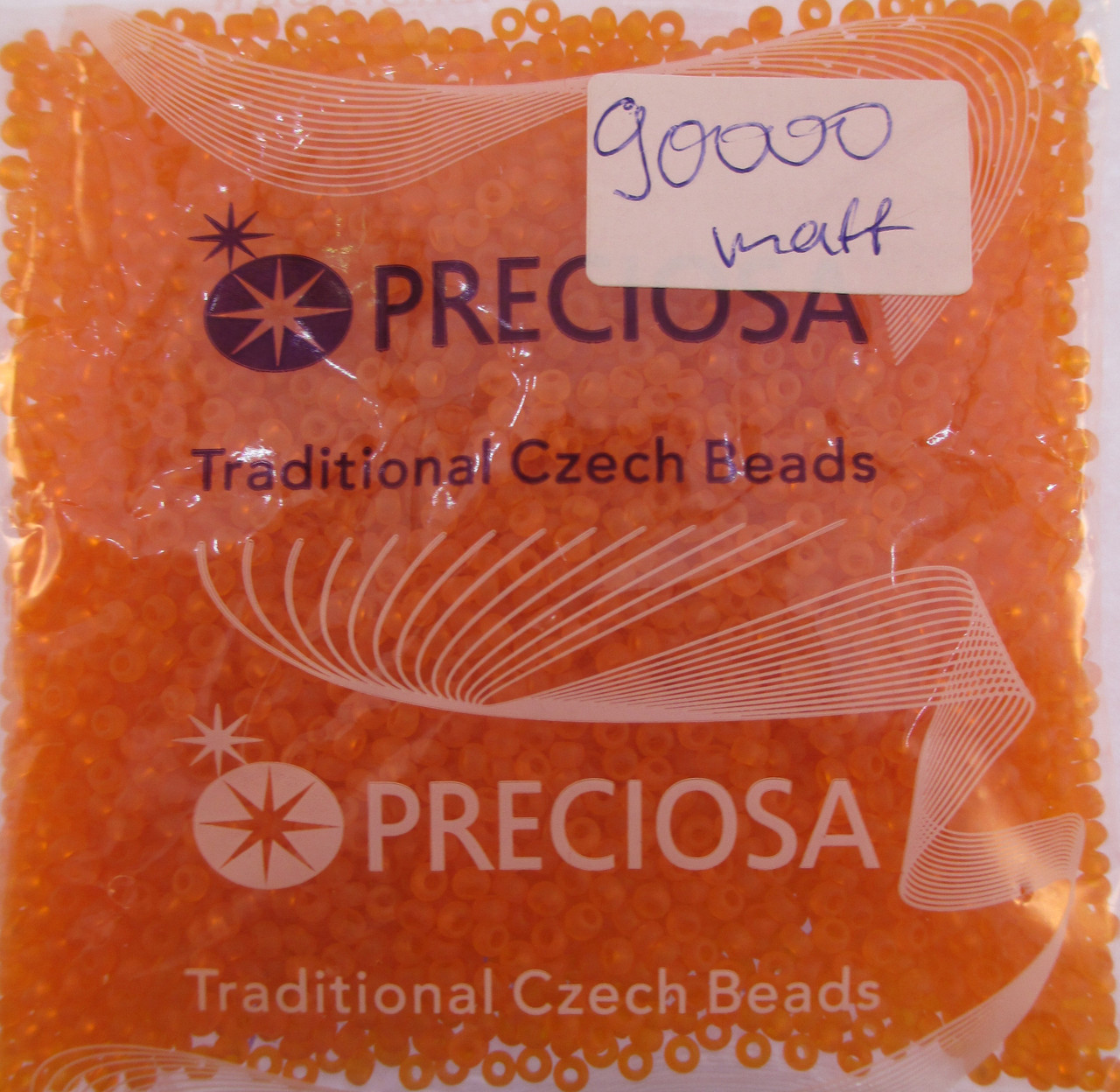 Бісер 10/0, колір — грейпфрутовий (матовий), No90000 (уп.50 грамів)