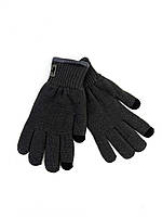 Мужские темно-серые зимние перчатки, двухслойные