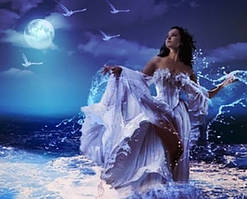 Діамантова вишивка. Картина на підрамнику "Зимовий ліс", 30х40см, квадратні стрази