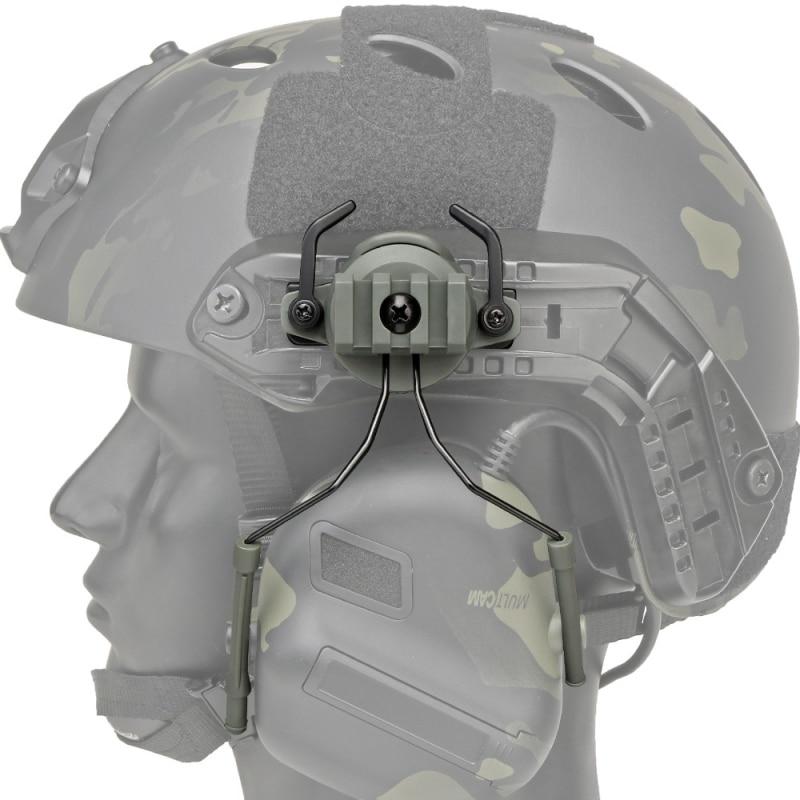 Адаптер кріплення для активних навушників на шолом кронштейн BeArmD ARC Rail Helmet Rail L Олива