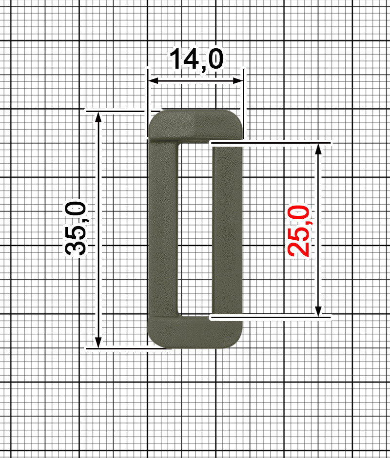 Однощільнева перетяжка A.FP-2208 25 мм хакі