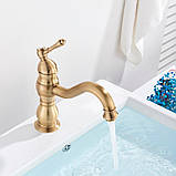 Змішувач для умивальника DECO 566-FDI Бронза, фото 4