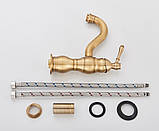 Змішувач для умивальника DECO 566-FDI Бронза, фото 2