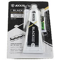 Высокотемпературный герметик AXXIS 85 г (+260°С, черный) + клей в подарок