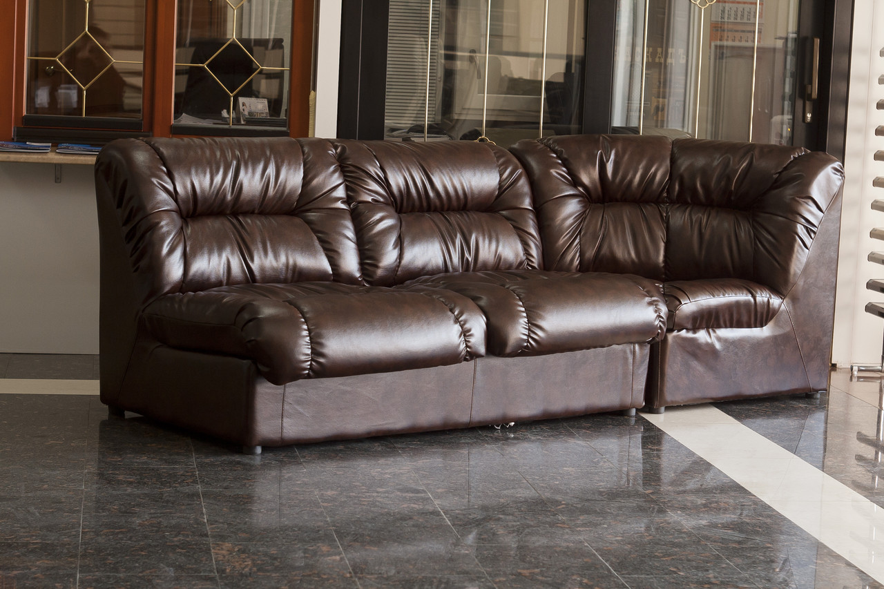 Офисный диван Визит 3 модуля мадрас с подлокотниками 288*204*85 - фото 2 - id-p271450095