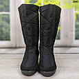 Чоботи дутики жіночі зимові високі чорні на танкетці Progress 2945, фото 6