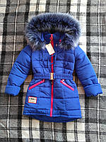 Зимова куртка 98 104 Дитяча куртка для дівчинки зима на флісовій підкладці