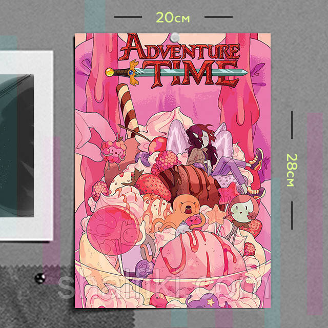 "Час пригод / Adventure Time" плакат (постер) розміром А4 (20х28см)