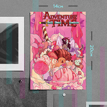 "Час пригод / Adventure Time" плакат (постер) розміром А5 (14х20см)