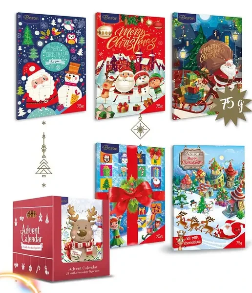 Адвент Календарь С Конфетами Baron Advent Calendar 75g (ID1531003644