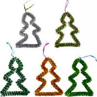 Від 20 шт. Прикраса "Ялинка" мішура  купити дешево оптом в інтернет-магазині