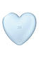 Вакуумний стимулятор-серце з вібрацією Satisfyer Cutie Heart Blue, 7х7,5 см., фото 5