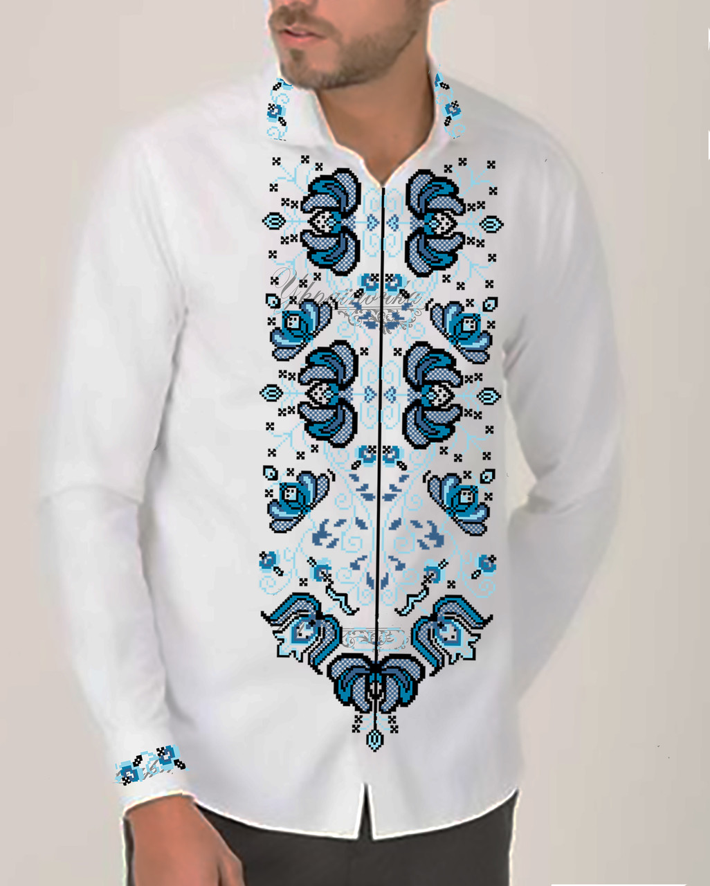 Заготовка для мужской вышиванки № 140-сч, фото 1