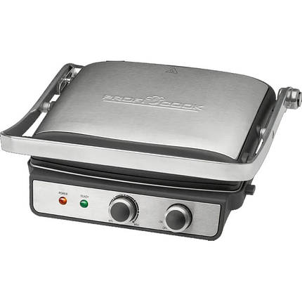 Електричний гриль PROFICOOK PC-KG 1029 для дому Барбекю настільний Електрогриль побутовий притискний домашній для стейків, фото 1
