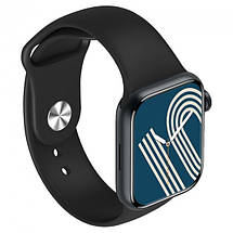 Розумний смарт-годинник SMART Watch M7+ з голосовим керуванням трекер пульсометр оксиметр чорний, фото 3