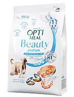 Optimeal Beauty Podium Shiny Coat Dental Care Сухой корм с морепродуктами для взрослых собак всех пород 1.5 кг