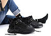 Кросівки зимові на хутрі Nike Huarache Acronym Black Winter взуття чоловіче Найк Хуарачи Акстроним чорні, фото 9