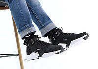 Мужская обувь зимняя Найк Хуарачи Акроним. Зимние кроссовки мужские с мехом Nike Huarachi Acronym черно-белые