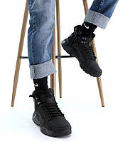 Мужская обувь зимняя Найк Хуарачи Акроним зима. Зимние кроссовки мужские с мехом Nike Huarachi Acronym черные 42