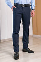 Мужские темно синие классические брюки под ремень