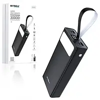 Внешний аккумулятор PowerBank Syrox PB115 30000mAh /2 USB/ Type-C/ фонарик / Black /