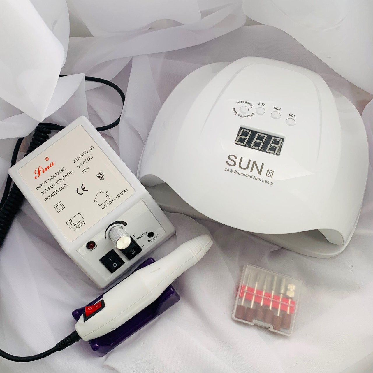 Стартовий набір для манікюру Sun X із фрезером Lina 2000, фото 1