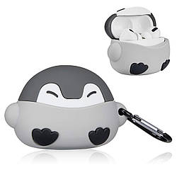 Силіконовий чохол Alitek для навушників Apple AirPods Pro Пінгвін + карабін