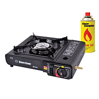 Газовая плита туристическая 2 в 1 Portable Gas Stove BDZ-155-A 8124 с баллоном Топ