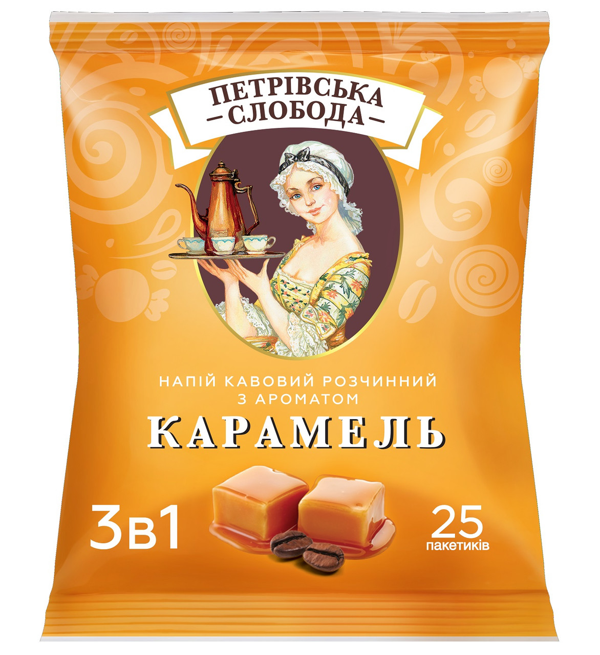 Кава 3 в 1 зі смаком карамелі Петровська Слобода 25 пакетиків