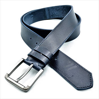 Шкіряний чоловічий ремінь Weatro 115-120 см Темно-синій m-kozh38-wtrua-0051