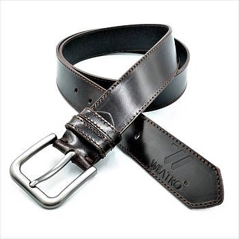 Шкіряний чоловічий ремінь Weatro 115-120 см Темно-коричневий m-kozh38-wtrua-0049