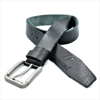 Шкіряний чоловічий ремінь Weatro 115-120 см Чорний m-kozh38-wtrua-0038