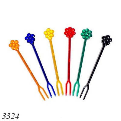 Шпажка-вилочка пластикова Метелики/Листя 1000 шт