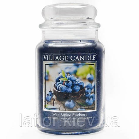 Аромасвічка в склянці Village Candle Дика чорниця (час горіння 170 годин), фото 1