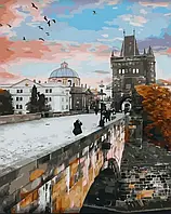Картина по номерам Осенняя мостовая Пейзаж природа осень в городе 40х50 Роспись на холсте Rainbow Art GX44276